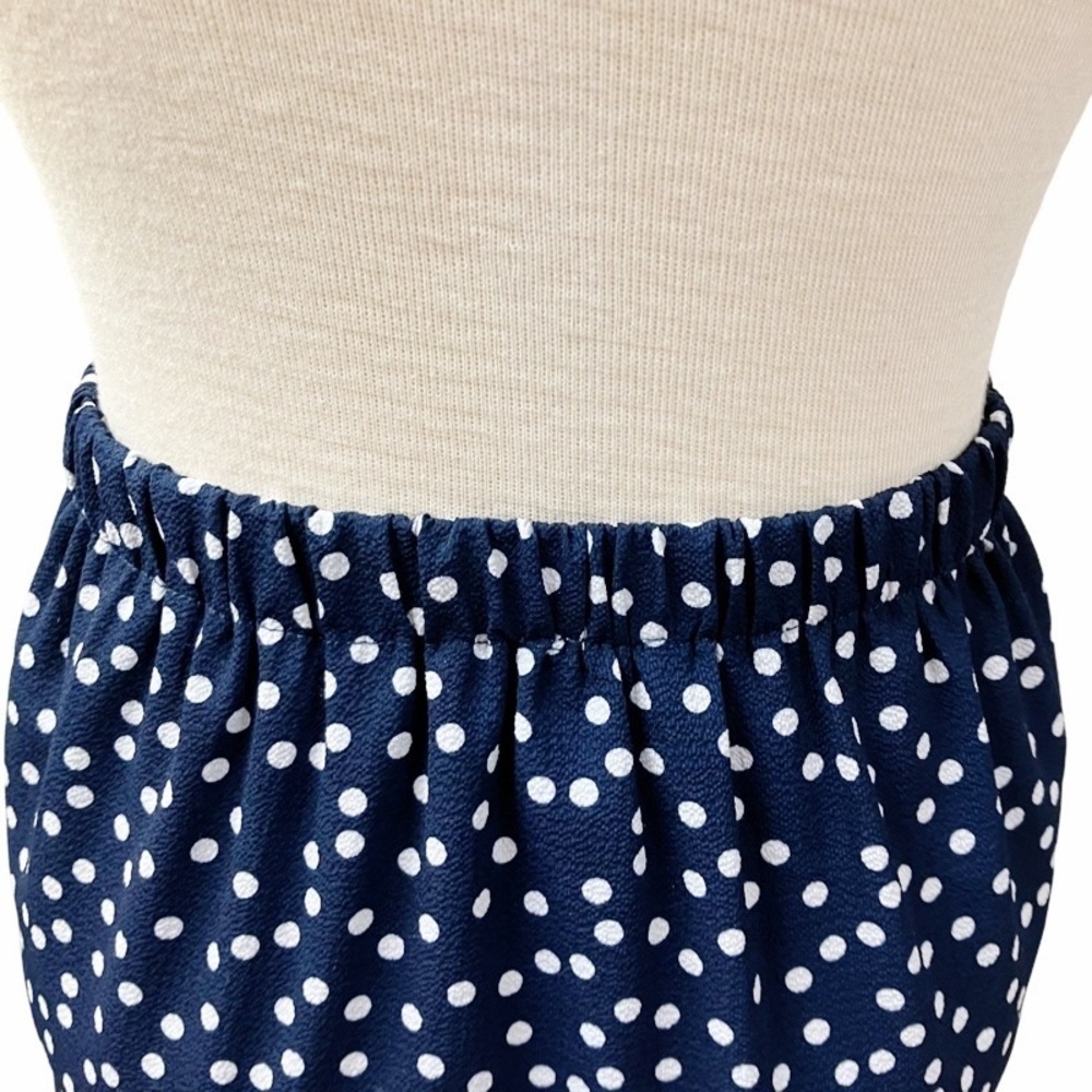 BLUE RAIN Faux Wrap Skirt Women’s SIZE XS Navy/White Polka Dot Ruffle Stretch - Picture 6 of 10